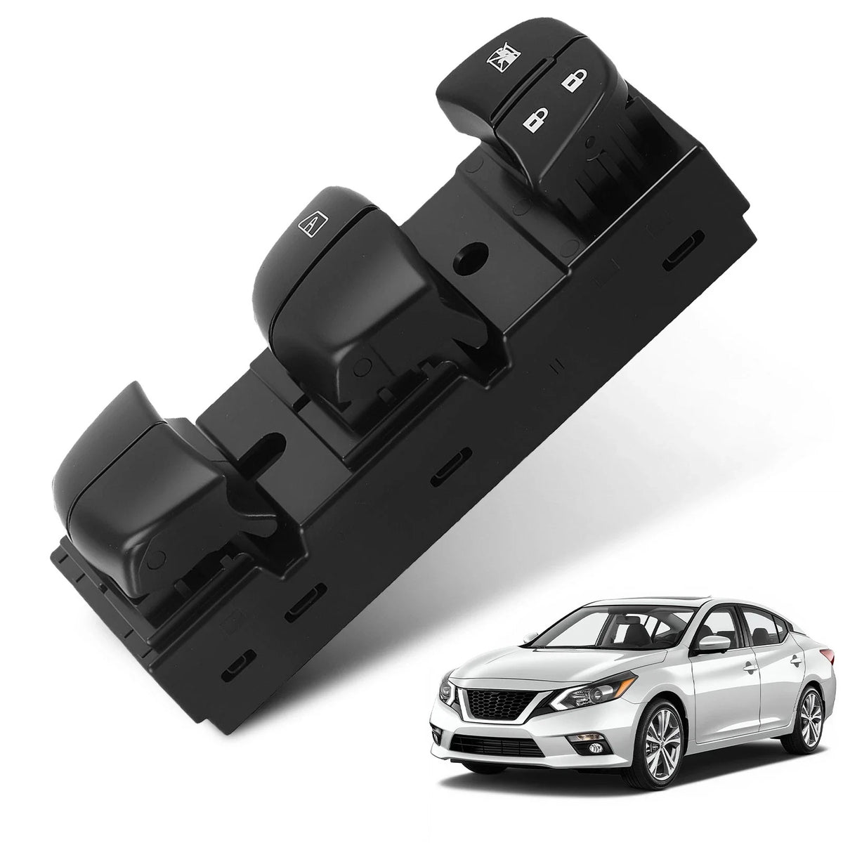 Driver Window Master Switch for Nissan Rogue Sentra (2013–2018) Black