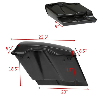 5" Extended Saddlebag Conversion Bracket for Harley Softail (1986–2017)