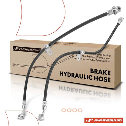 2X Front Brake Hydraulic Hose with Bracket for Honda Civic (2006–2011)