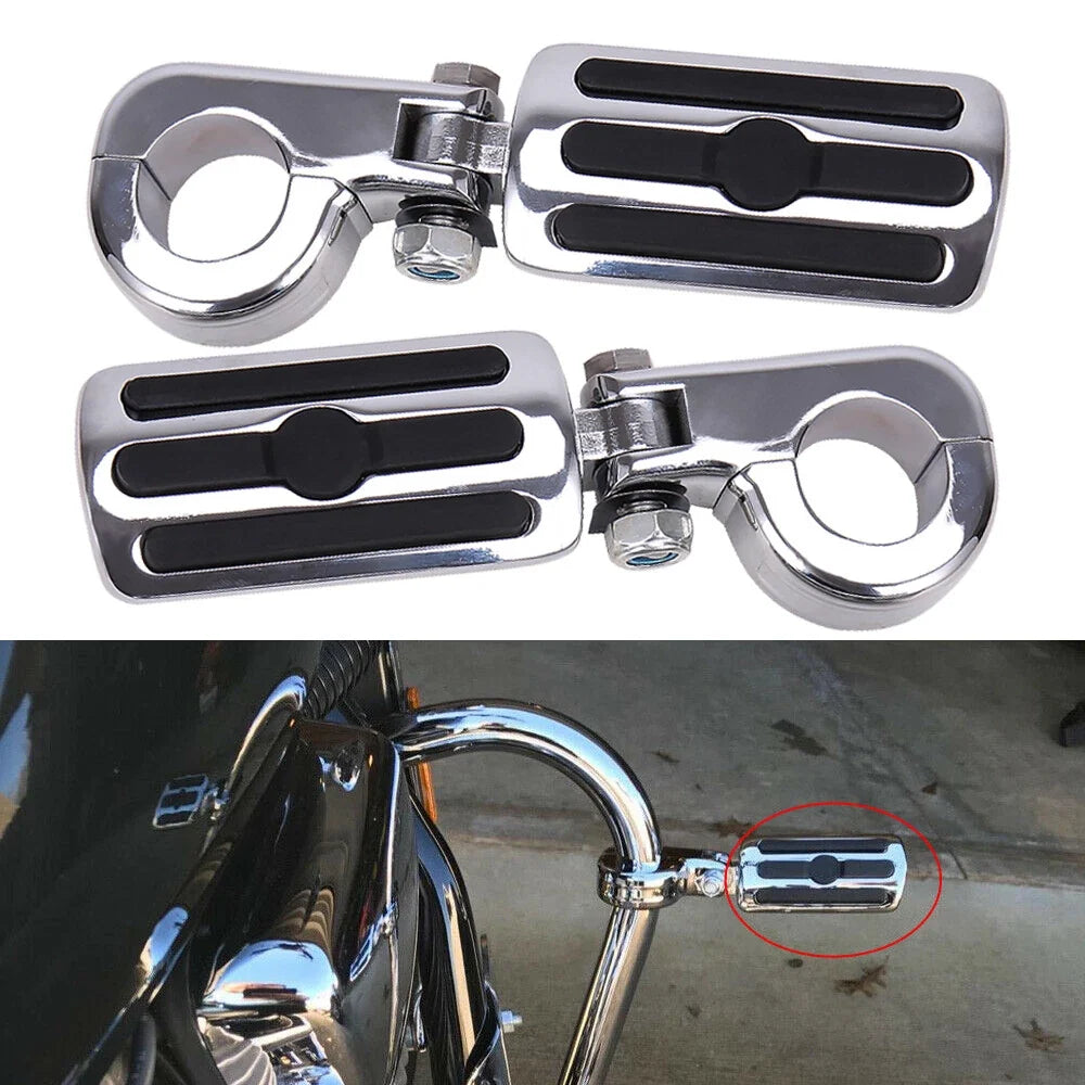 Footpegs for Harley Electra Road Glide, Chrome Highway Bar Mount