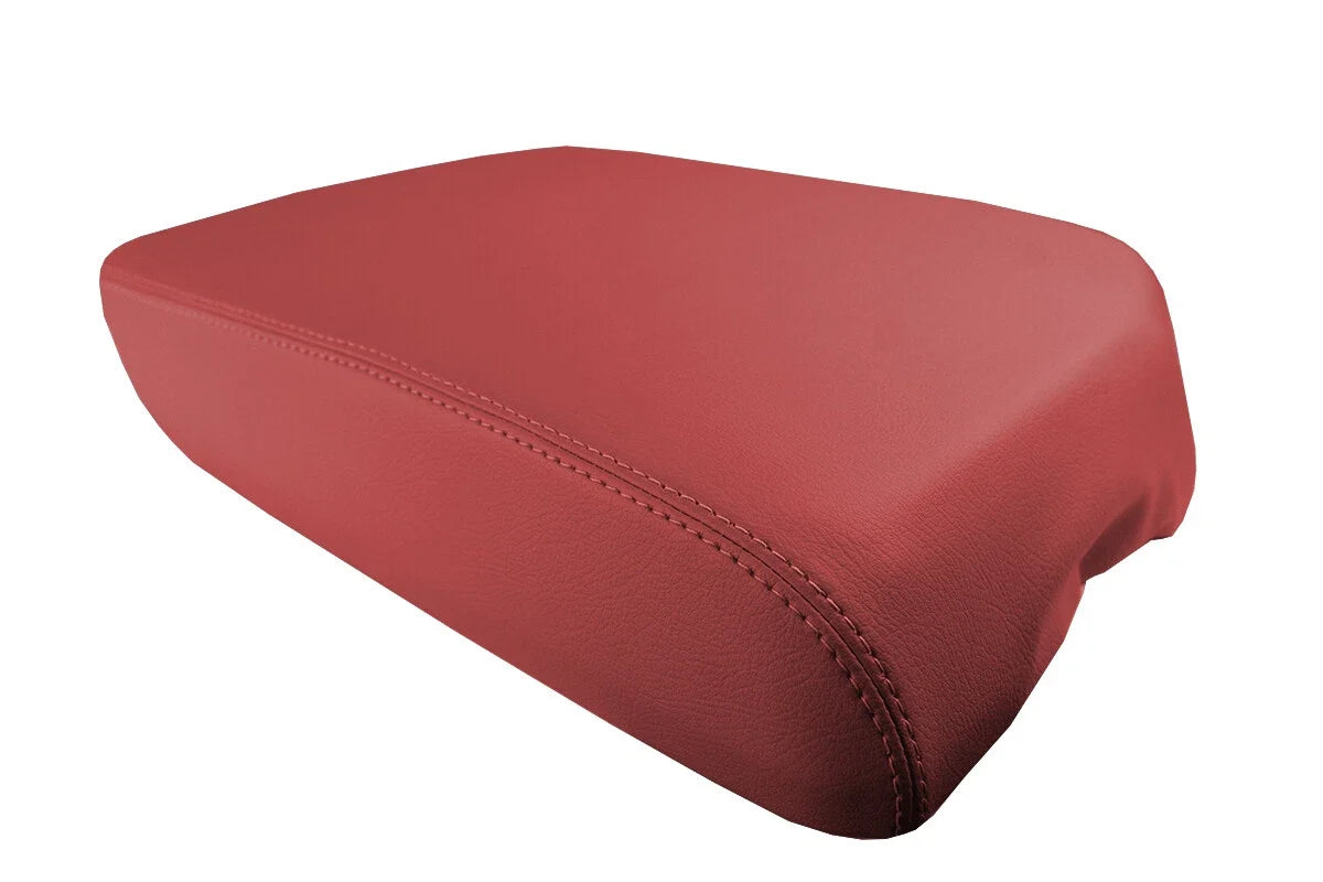 Leather Console Lid Armrest Cover for Toyota Sequoia (2008–2022) Red Rock