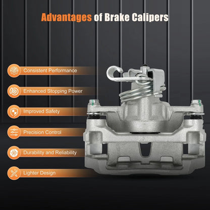 Pair of Rear Brake Calipers with Bracket for Pontiac Montana 2005-2009