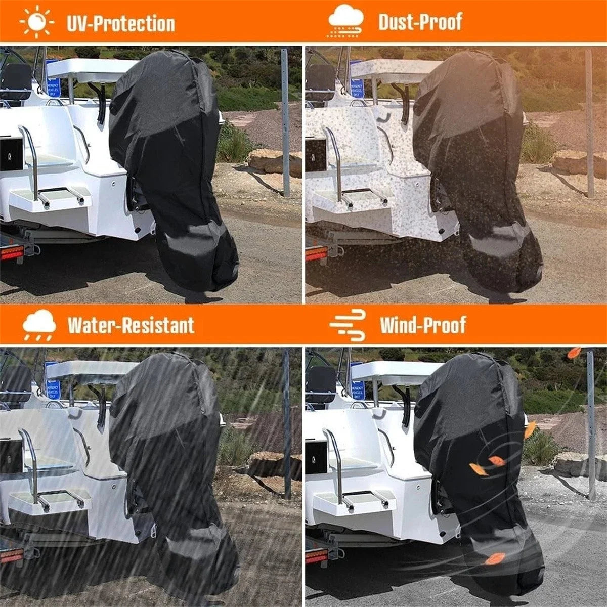 Outboard Motor Engine Cover (Heavy Duty) for 20-30HP Waterproof Use
