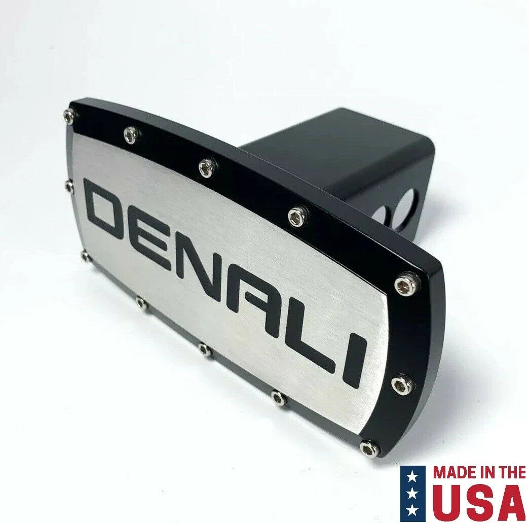 Hitch Cover Plug for GMC Denali Tow Receiver (2010–2020) Black Script