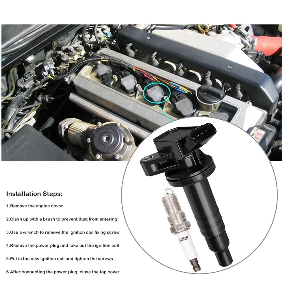 4-Pack Ignition Coils with Spark Plugs for Toyota Corolla Matrix MR2 2000-2008