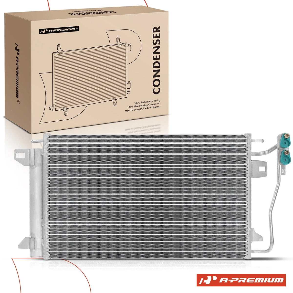 AC condenser with receiver drier & bracket for Ford Fusion Lincoln MKZ (2013–2020)