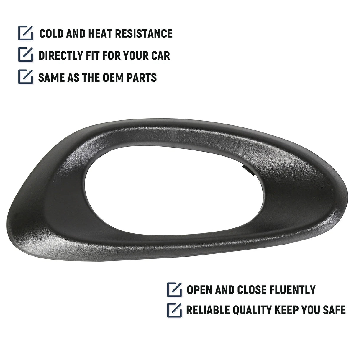 Inside Door Handle Bezel, Black for 2002–2009 Chevy Trailblazer