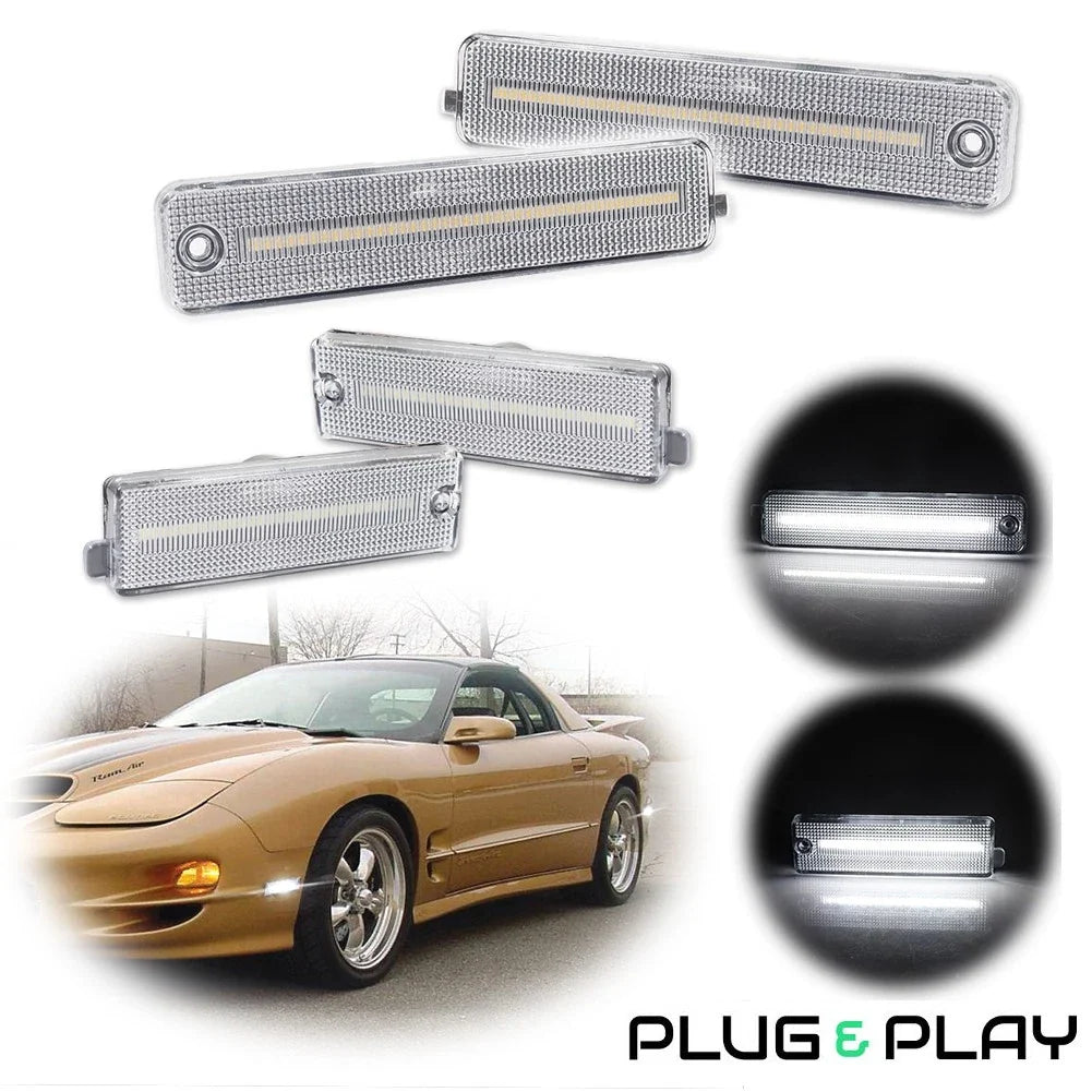 Clear Lens LED Side Marker Lights for Pontiac Firebird (1998–2002)