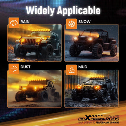 Square LED Light Cover for maXpeedingrods Driving Lights (3.5")