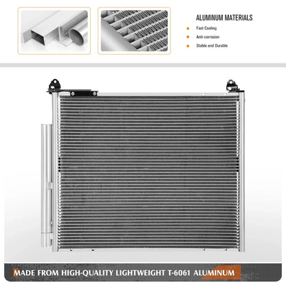 Replacement A/C Condenser for Toyota 4Runner 2021-2024 Aluminum Core