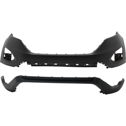 Bumper Covers Set of 2 Front Upper for Ford Edge (2015–2018)