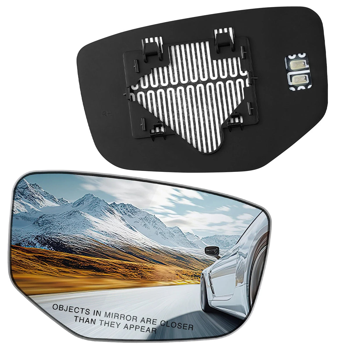 RH Heated Mirror Glass for Honda Accord Passenger Side 2008–2012