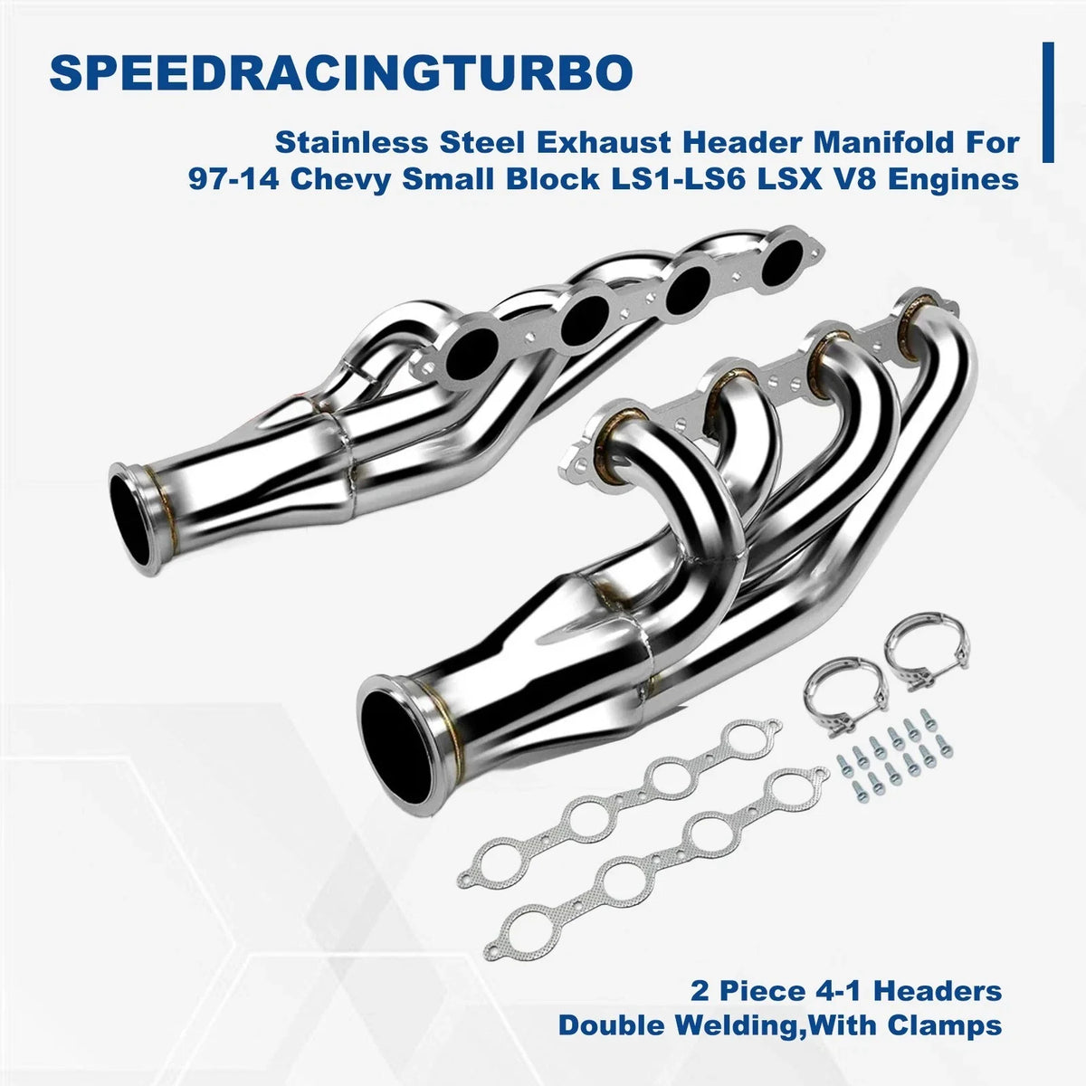 Exhaust Headers Set for LS1 LS2 LS3 LS6 LSX V8 Chevy (1997–2014) 2pcs