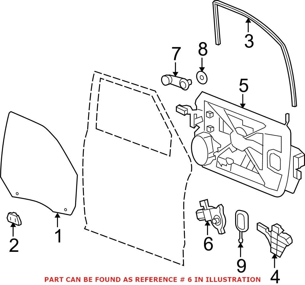 Window Motor for Dodge Ram 1500 (OEM, Front Driver Left)