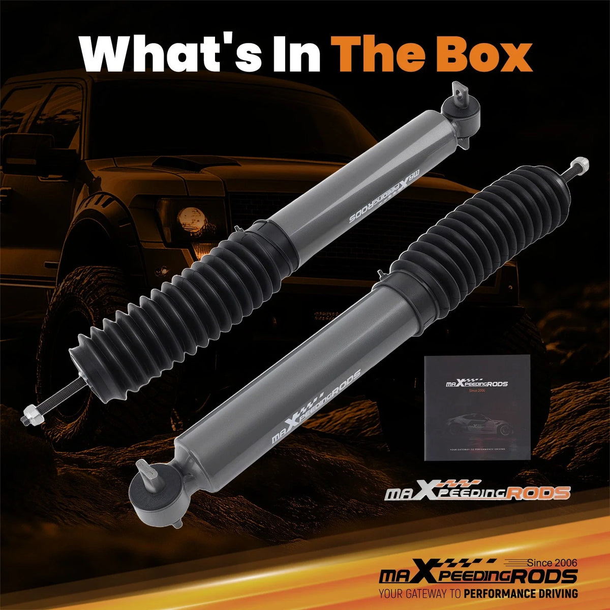 2.5-4" Front Shock Absorbers for Chevrolet Silverado GMC Sierra 1500 (1999–2006)