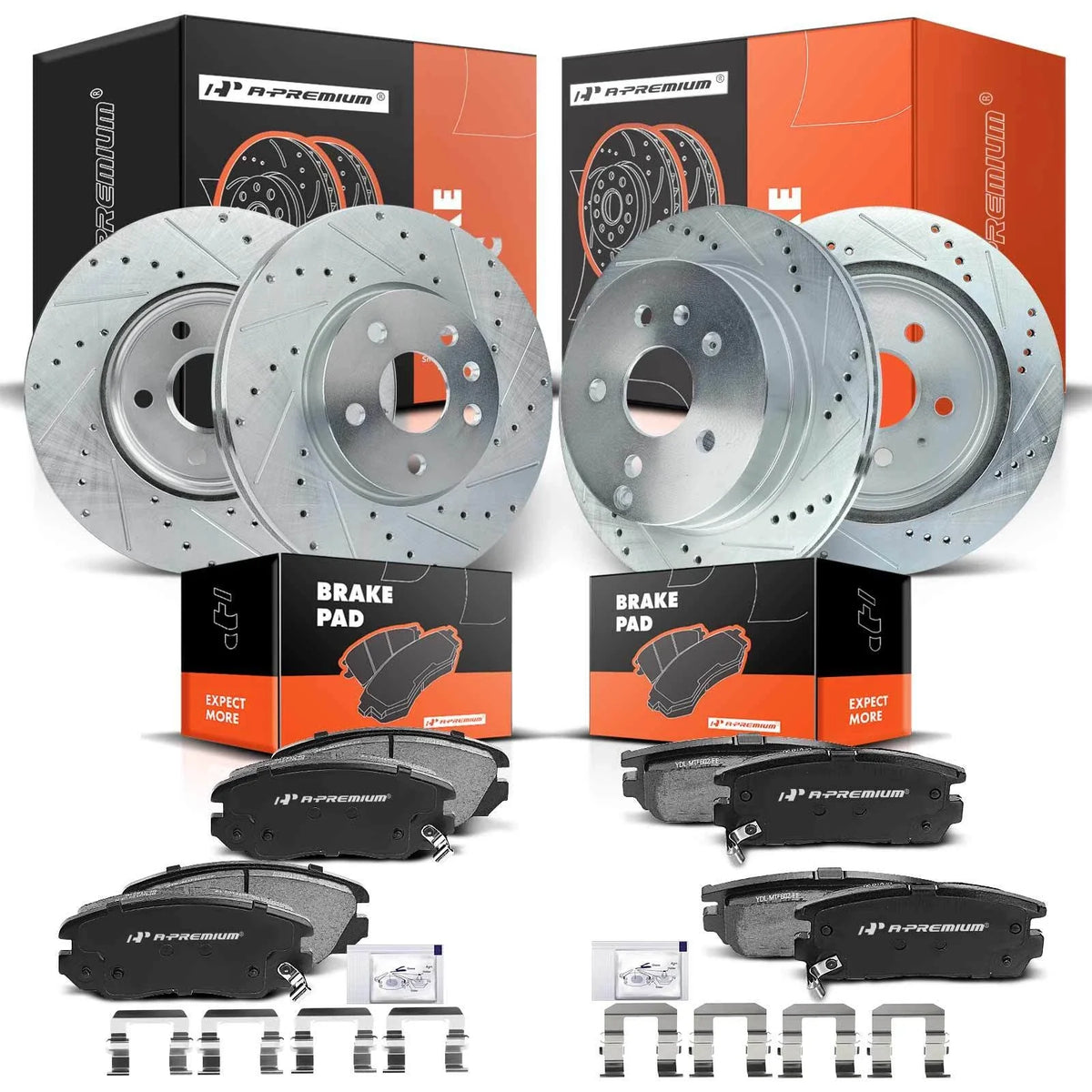 Drilled Brake Rotors & Ceramic Pads for Chevy Silverado