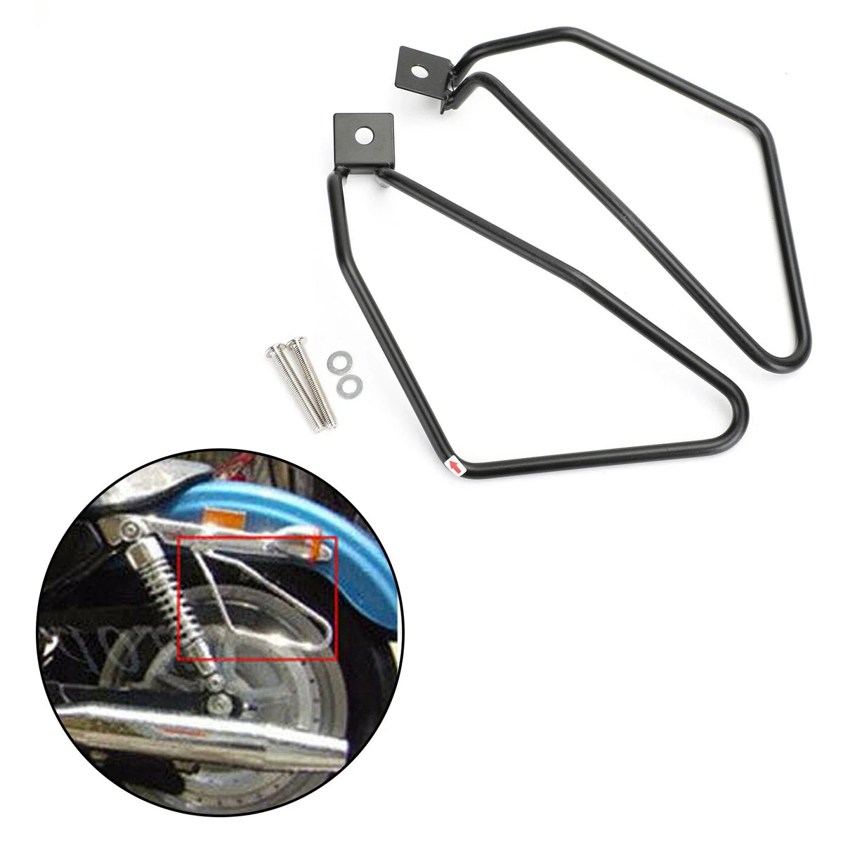 Saddlebag Support Mounting Bracket for Harley Sportster 883, Fat Bob FXDF (2004–2023)