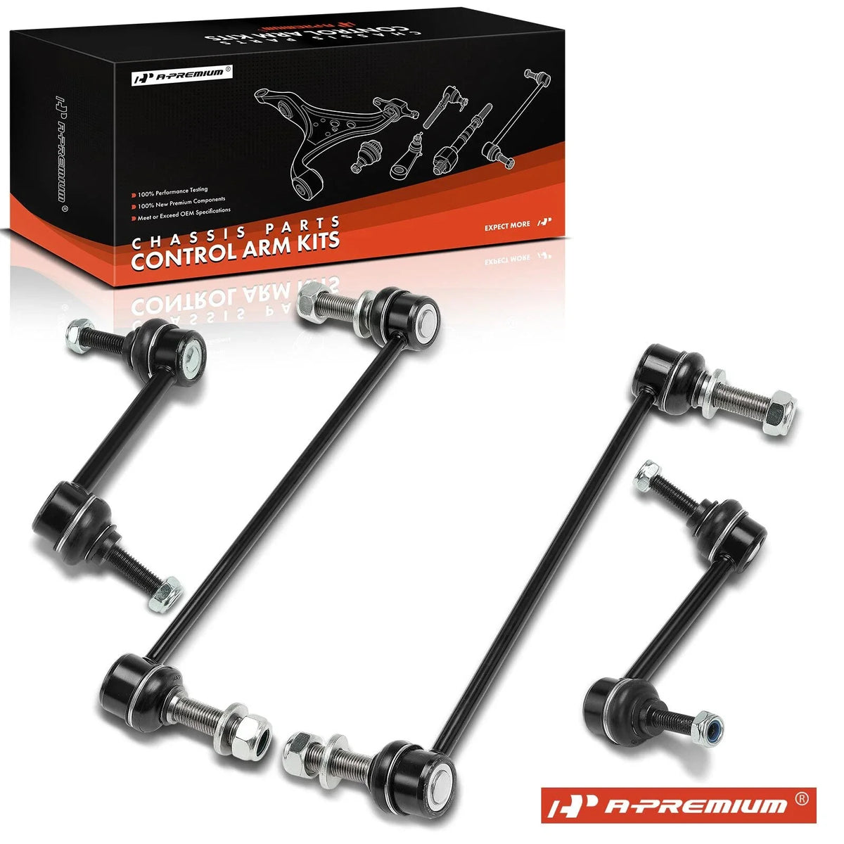 Set of 4 Sway Bar Link Kit for Ford Taurus (2010–2019) & Flex