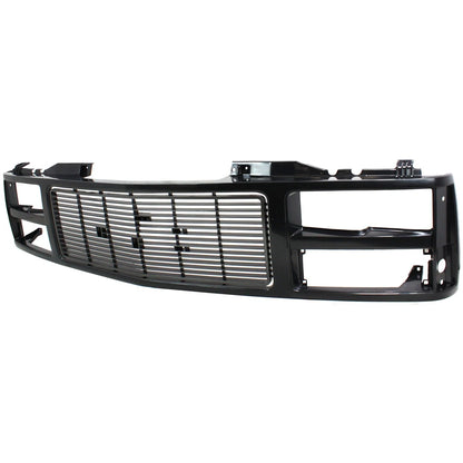 Grille for GMC K1500 C1500 (1988–1999) Dual Headlight Black Plastic
