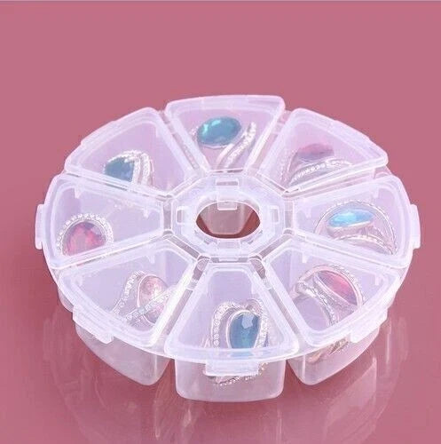 Adjustable Jewelry Ring Organizer Box for Earrings Storage Case