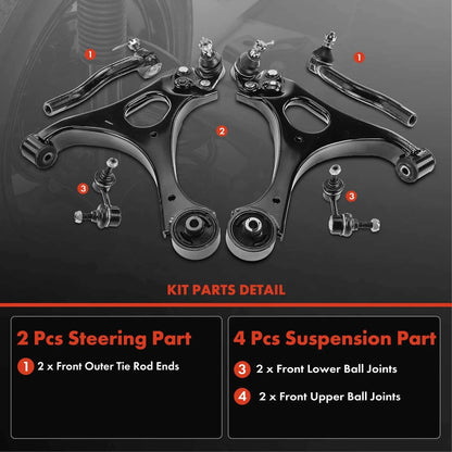 Front Control Arm Ball Joint Assembly - 6 Pack for Honda Civic 2006-2011