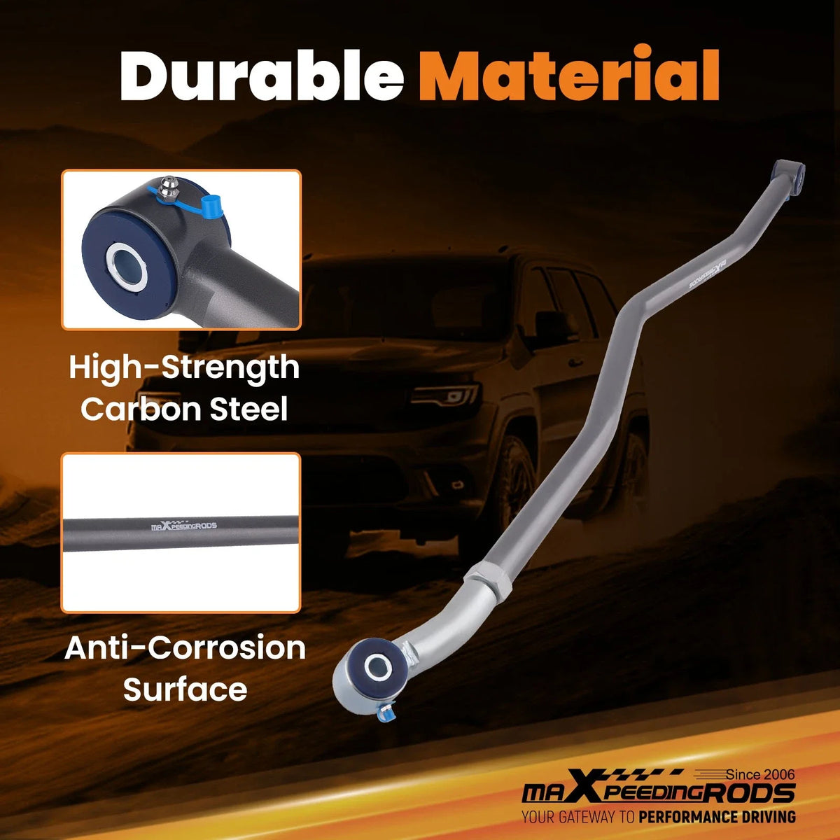 Control Arms + Track Bar Kit for Jeep Wrangler JK 2007-2018