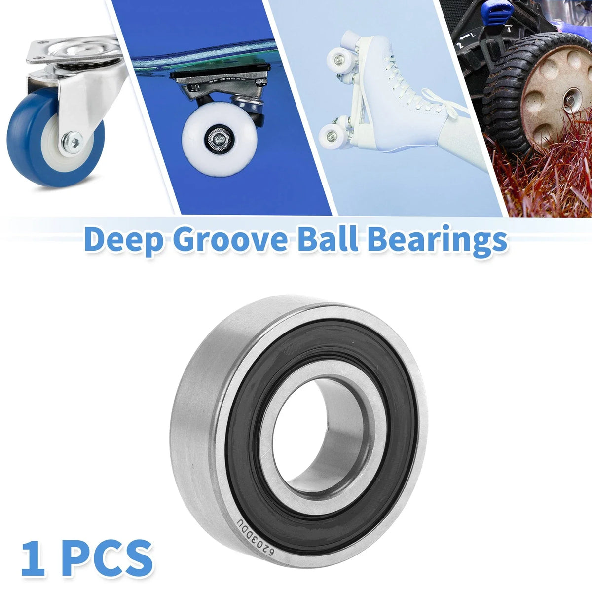 6203DDU Deep Groove Ball Bearing for Scooter Skateboard Wheel (1 Pc)