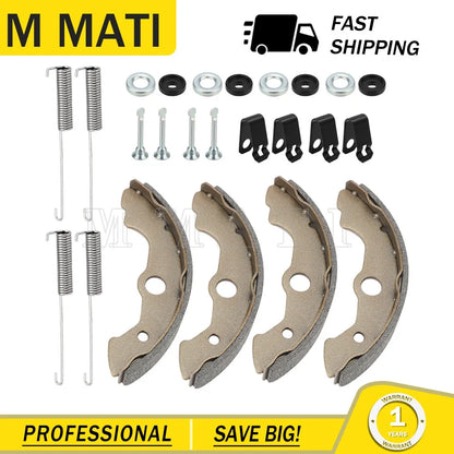 Front Brake Shoe Set with Springs & Pins for Honda Rancher 350/400 2000-2006
