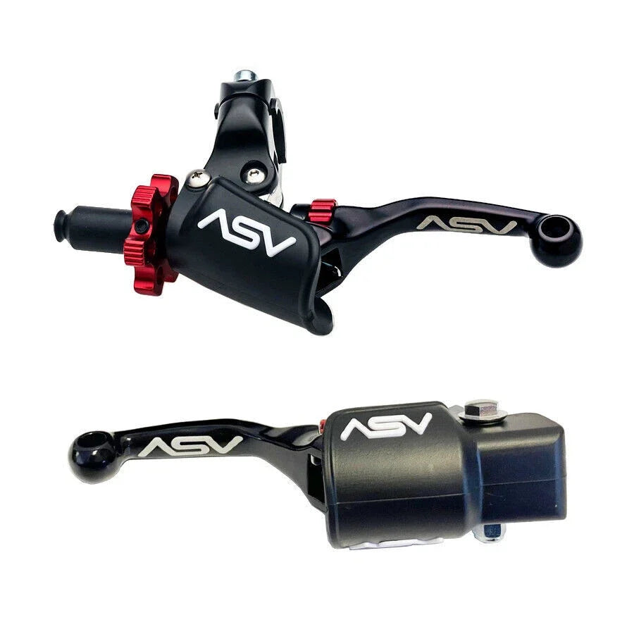 ASV F4 Shorty Black Front Brake Pro Clutch Perch Levers for Kodiak 700 (2003–2023)
