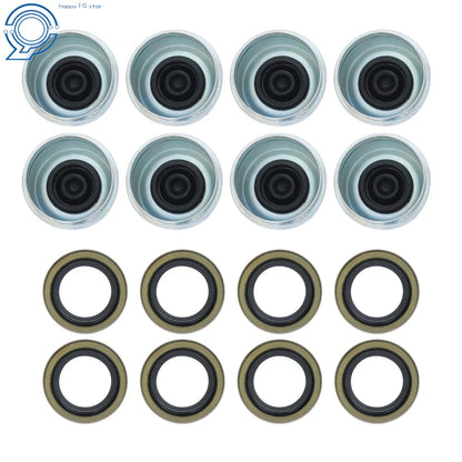 1" Round BT8 Spindle & Bearing Kit for 4 on 4" Trailer Hub