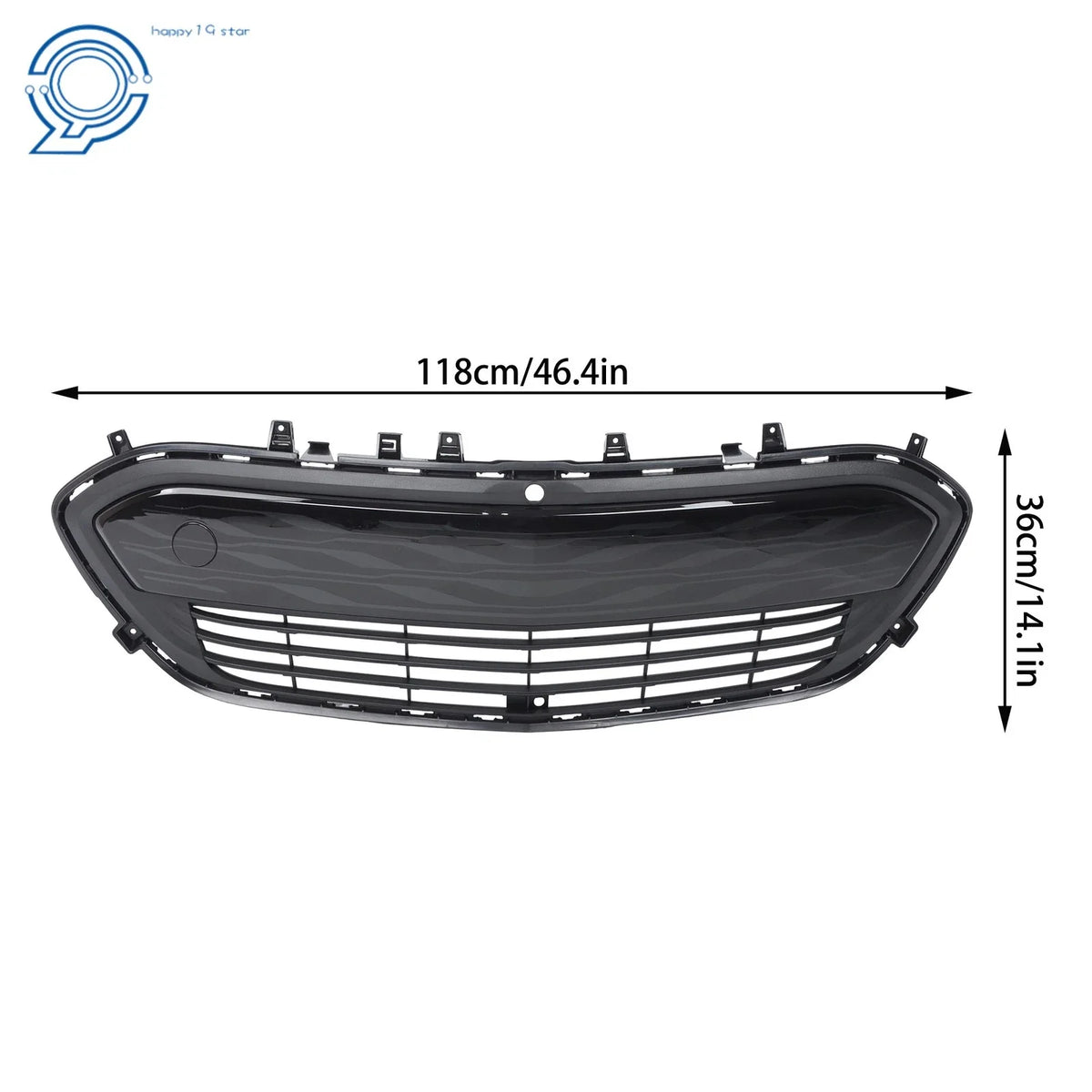 Front Bumper Lower Grille Assembly Gloss Black for Chevrolet Bolt EV (2017–2019)