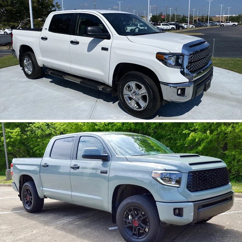 Black Trim Cover Set for Window Pillar Posts on Toyota Tundra 2007-2021