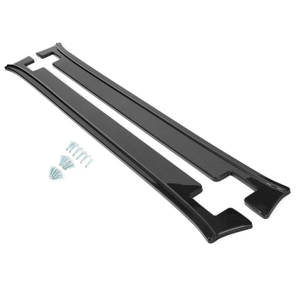 Carbon Fiber Style Side Skirt Diffusers for Model X (2016-2021)