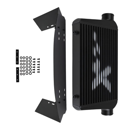 Turbo Intercooler 3" Bar & Plate Black 450x300x76mm Universal Design