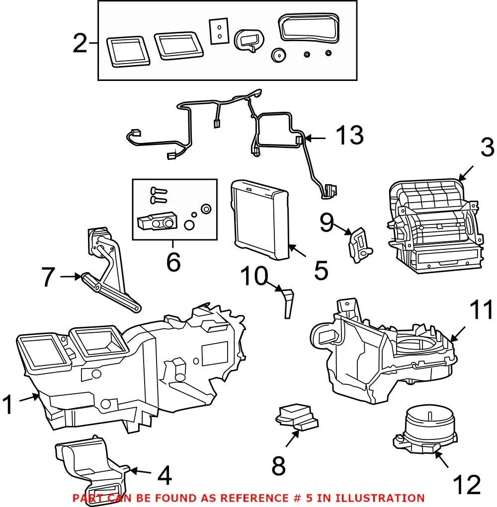 A/C Evaporator Core for Dodge Ram 1500 2500 3500 (2002–2023)