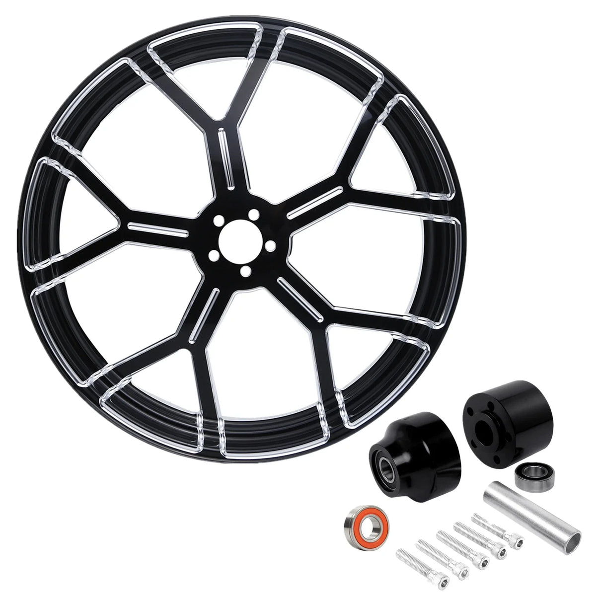 21-Inch Front Rim for Harley Touring (2008–2023) with Single Disc Hub