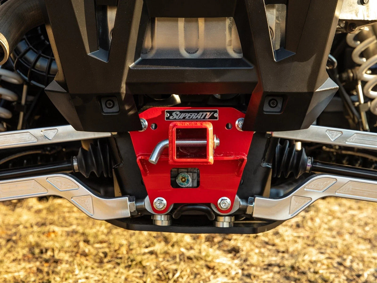 2" Red Rear Hitch for Polaris RZR XP Turbo 2016 to 2023