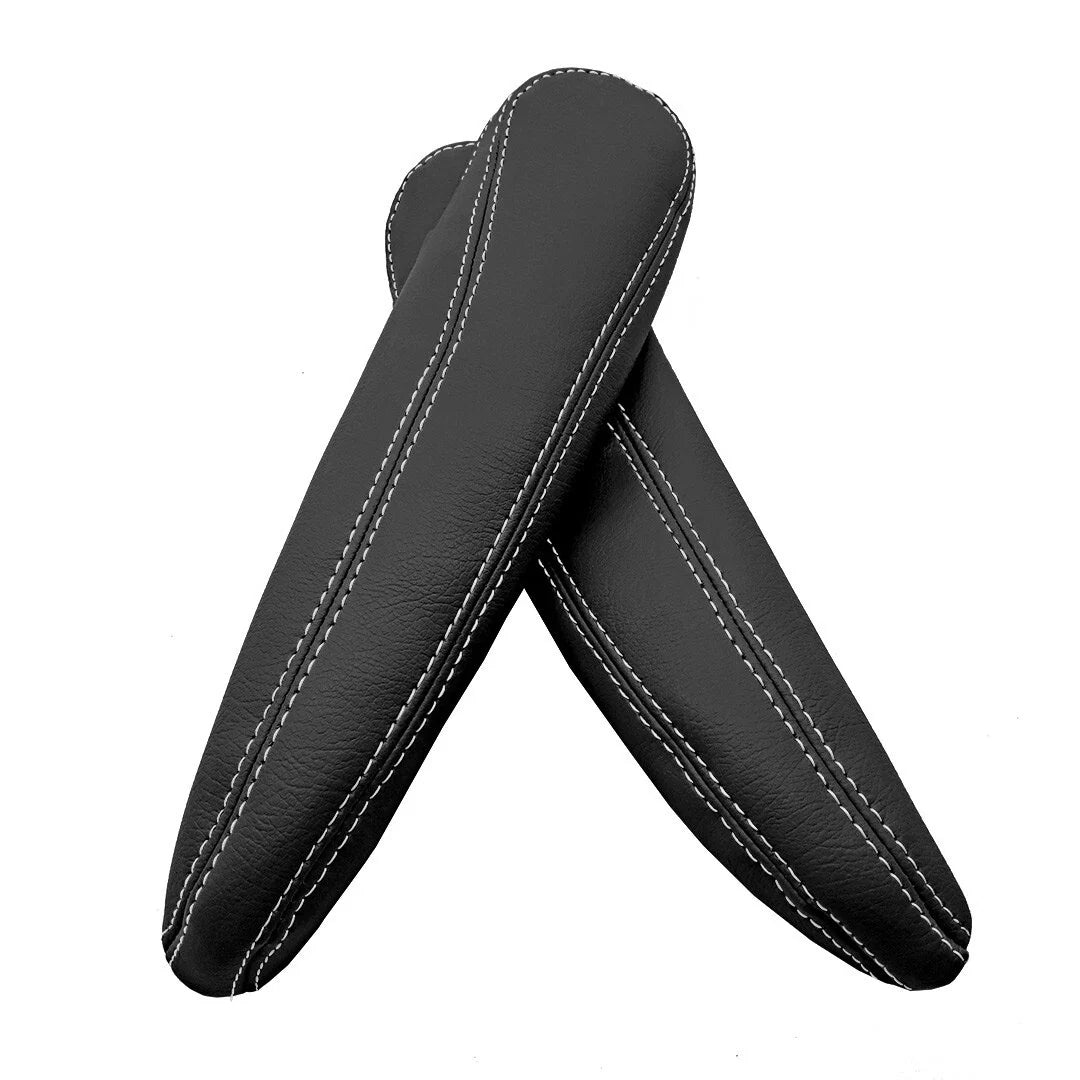 Seat Armrest Cover for Chrysler Pacifica (2017–2020) PVC Leather White Stitch