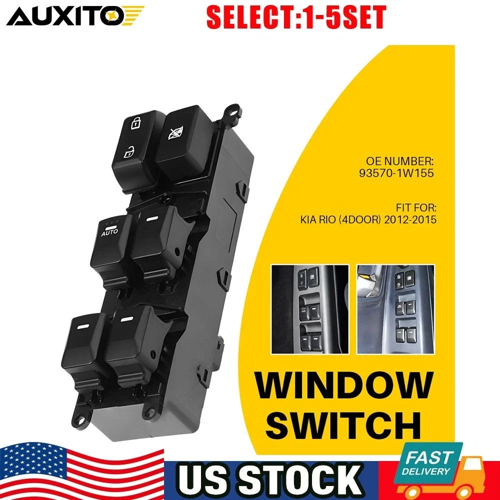 Driver Power Window Switch OEM 93570-1W155 for Kia Rio 2012-2015