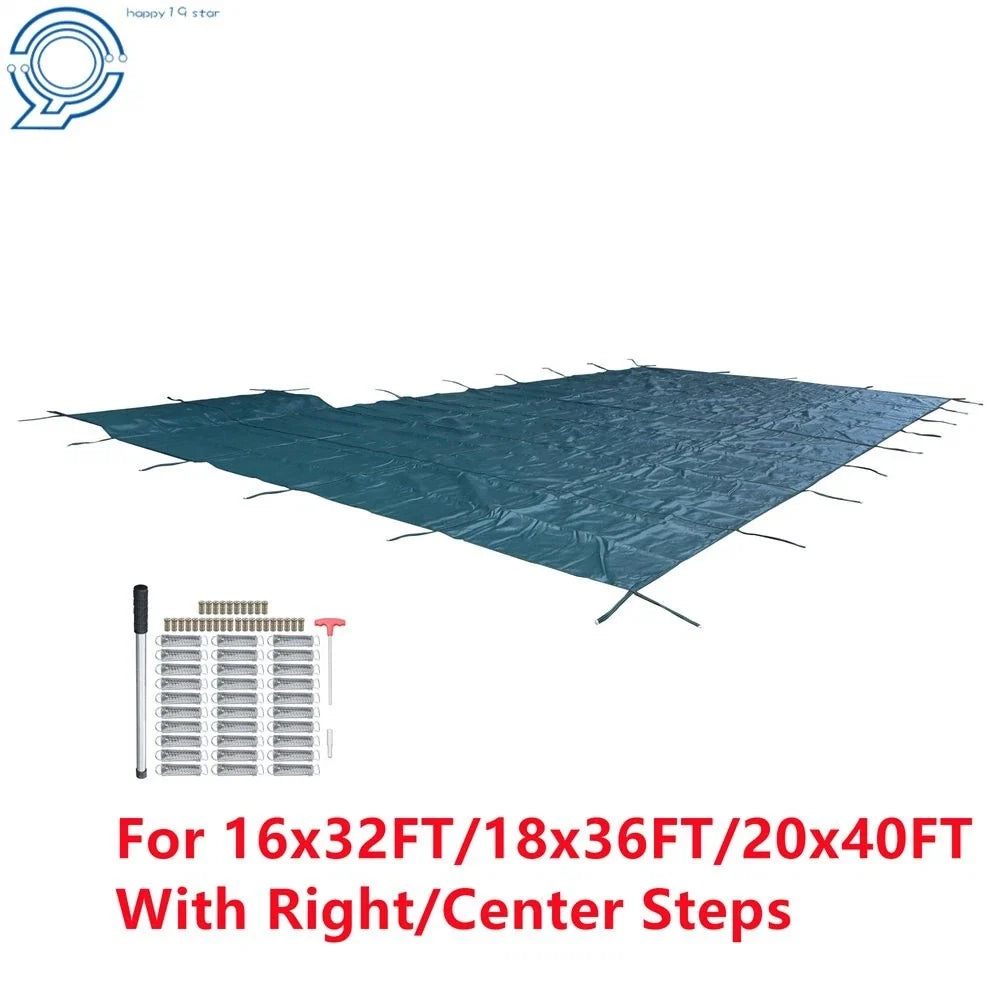 Swimming Pool Winter Safety Cover for Mesh Rectangle (4x8 ft Steps)