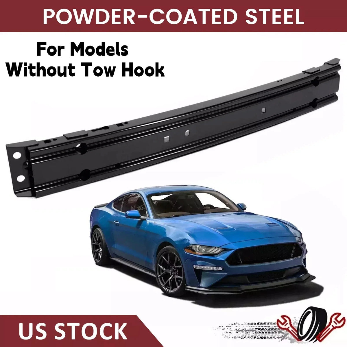Front Bumper Reinforcement Impact Bar for Ford Mustang (2015–2023)