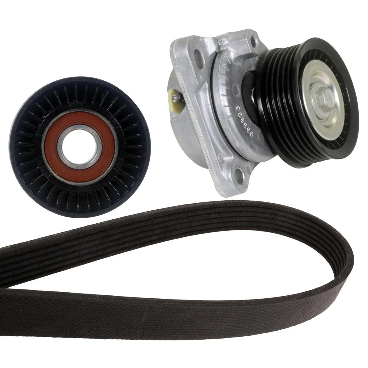 Drive Belt Idler Pulley Tensioner Kit for Ford Focus, Transit Connect (2000–2023)
