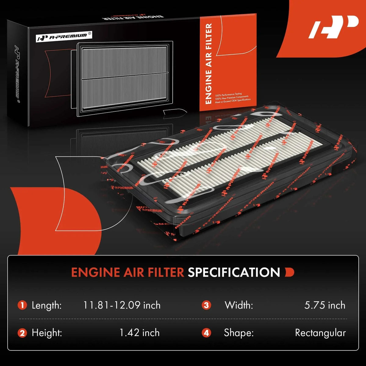 2 Pack Engine Air Filter for Honda Insight L4 1.5L (2019–2022)