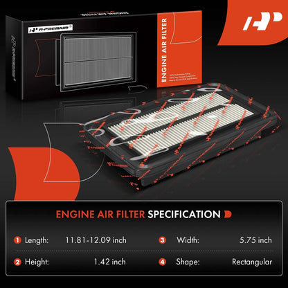 2 Pack Engine Air Filter for Honda Insight L4 1.5L (2019–2022)