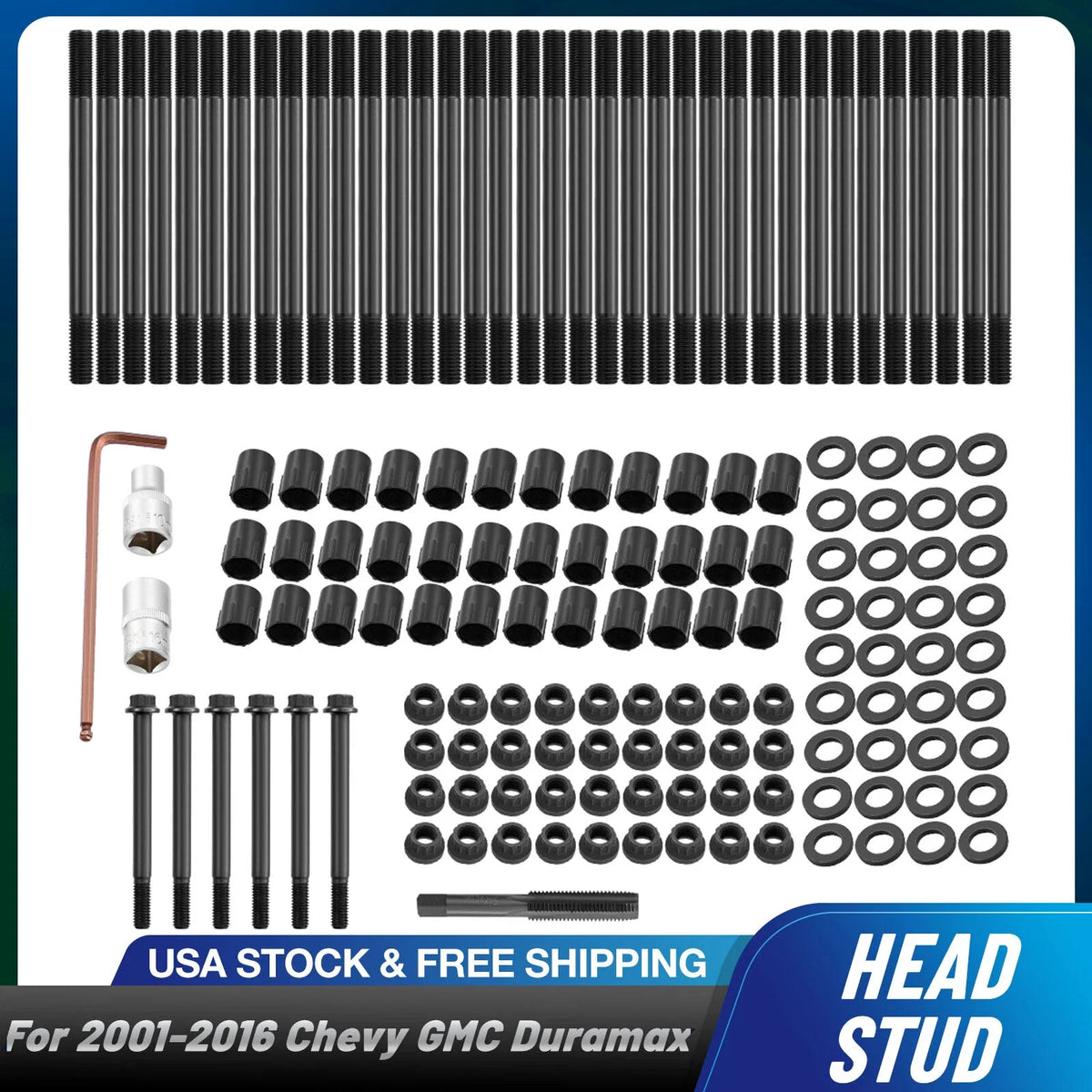 Head Stud Kit for Chevrolet Duramax 2001–2016