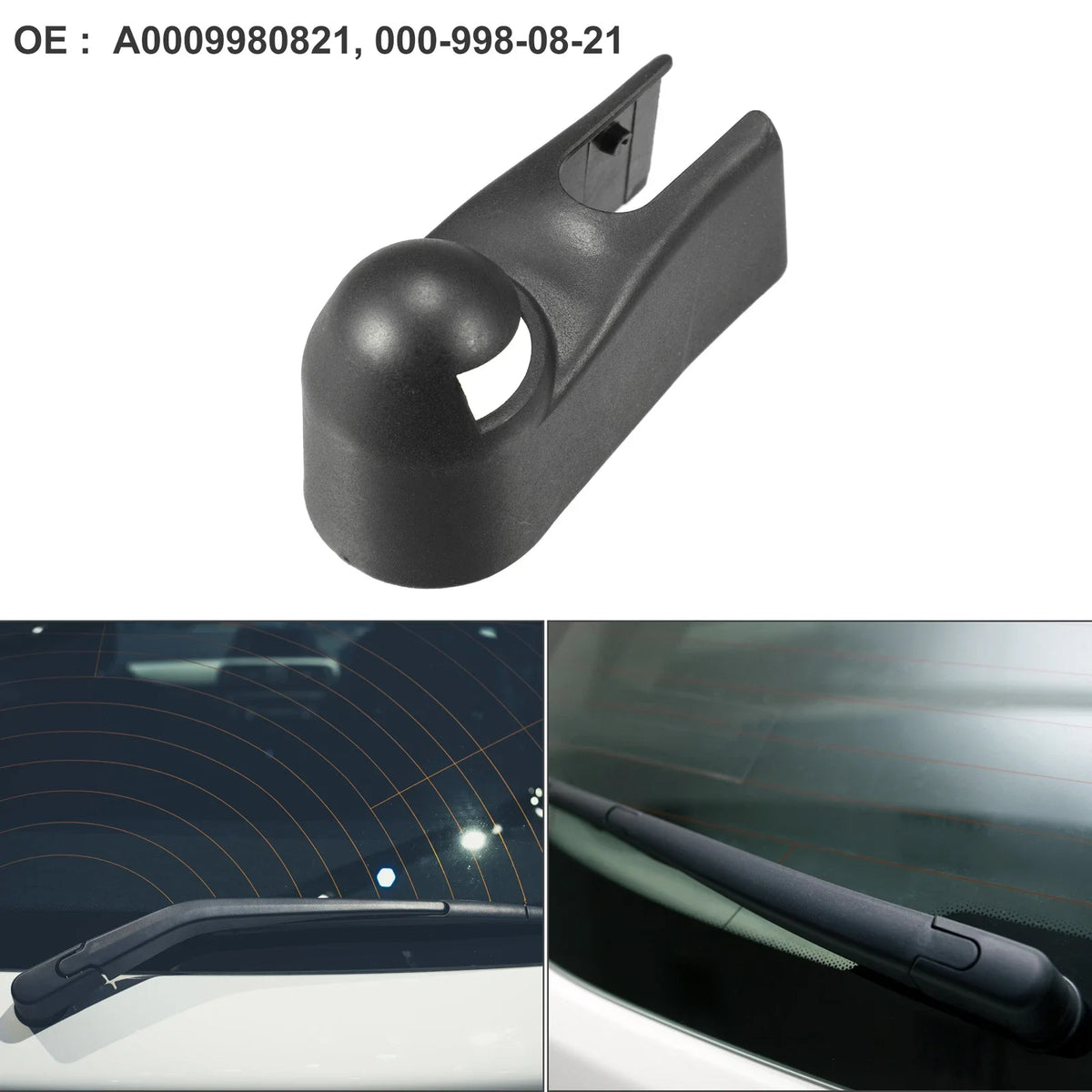 Rear Windshield Wiper Arm Nut Cover Cap for Mercedes A Class W169 (2004–2012)