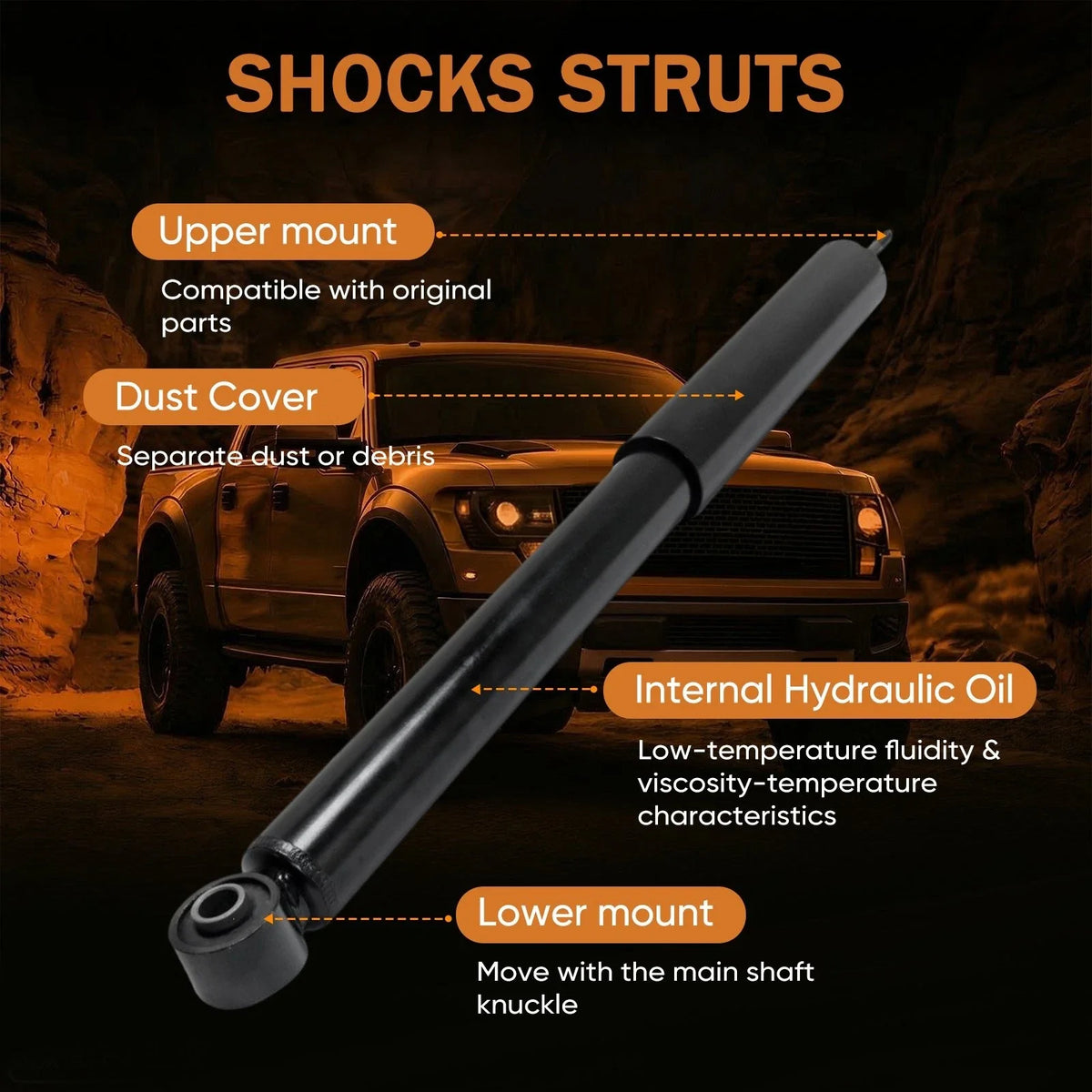 Rear Pair Shocks Struts Assembly for Ford Escape (2008–2012)