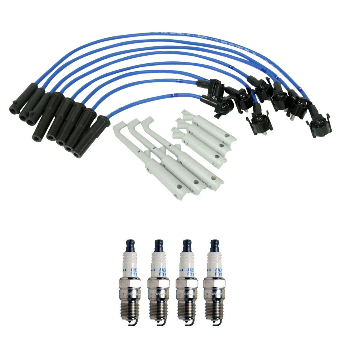 NGK 8mm Wire Set & Denso Platinum Spark Plug Kit for B2500 (1998–2006)