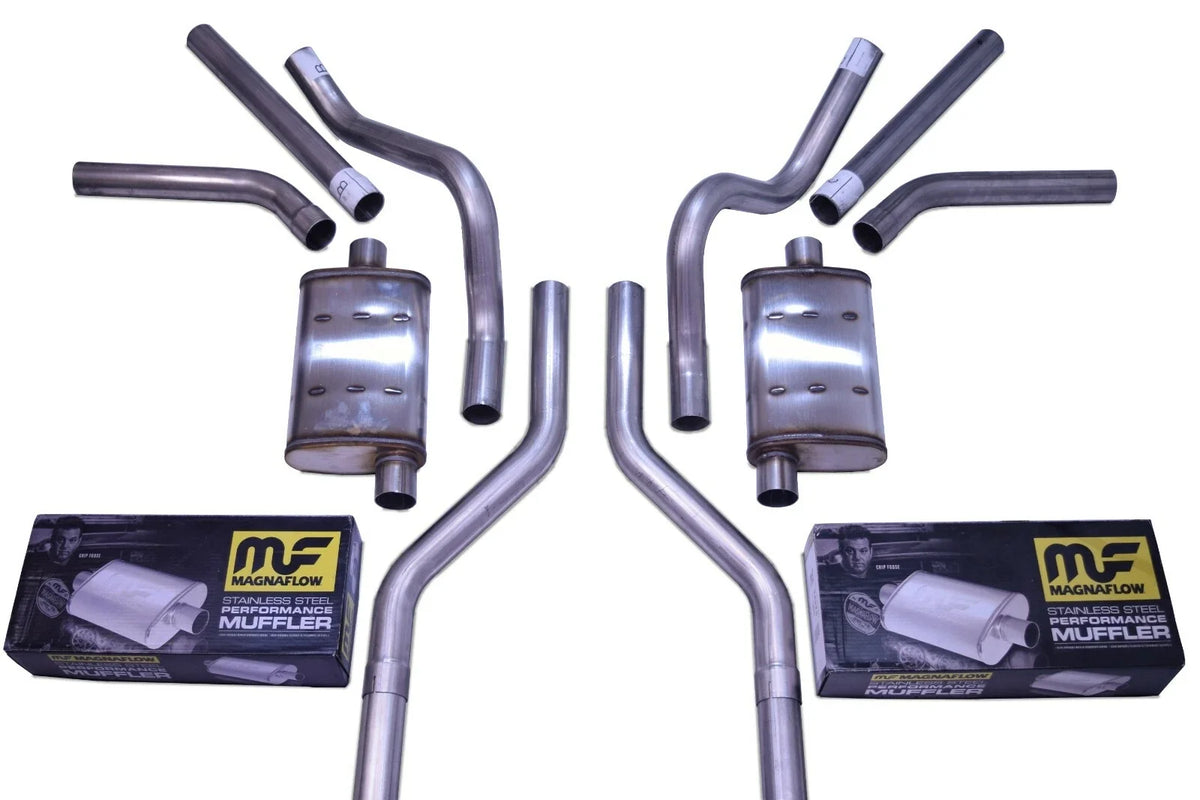 Dual Exhaust Kit for Suburban Yukon (1969–1972) 2.5" Side Exit Mandrel Bend