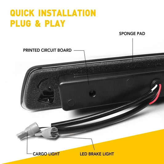 Set of 2 Red LED Third Brake Lights for Ford F150 (2009–2014)